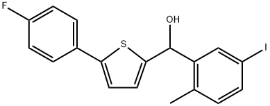 (5-(4-fluorophenyl)thiophen-2-yl)(5-iodo-2-methylphenyl)methanol Structure