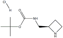 N-[(2R)-氮杂环丁烷-2-基甲基]氨基甲酸叔丁酯盐酸盐, 1818843-14-9, 结构式