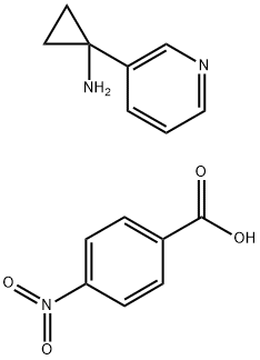 1-(吡啶-3-基)环丙胺双(4-硝基苯甲酸酯), 1820650-49-4, 结构式