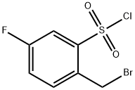 2-(Bromomethyl)-5-fluorobenzenesulphonylchloride Struktur