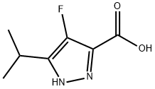 4-fluoro-3-isopropyl-1H-pyrazole-5-carboxylic acid 结构式
