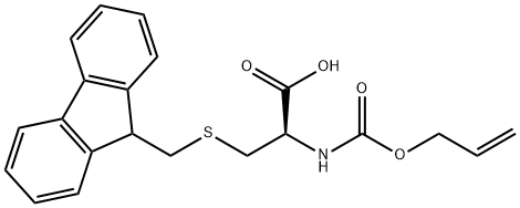 S-((9H-fluoren-9-yl)methyl)-N-((allyloxy)carbonyl)-L-cysteine Struktur