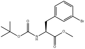 3-(3-溴苯基)-2-(叔丁氧羰基)氨基)丙酸甲酯, 1822475-70-6, 结构式