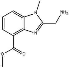 methyl 2-(aminomethyl)-1-methyl-1H-1,3-benzodiazole-4-carboxylate,1822757-43-6,结构式