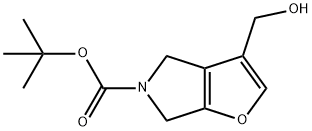 Tert-Butyl 3-(Hydroxymethyl)-4H-Furo[2,3-C]Pyrrole-5(6H)-Carboxylate Struktur