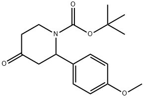 Tert-Butyl 2-(4-Methoxyphenyl)-4-Oxopiperidine-1-Carboxylate Structure