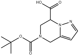 5-(Tert-Butoxycarbonyl)-4,5,6,7-Tetrahydropyrazolo[1,5-A]Pyrazine-7-Carboxylic Acid Struktur
