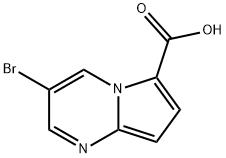 3-Bromo-pyrrolo[1,2-a]pyrimidine-6-carboxylic acid 化学構造式
