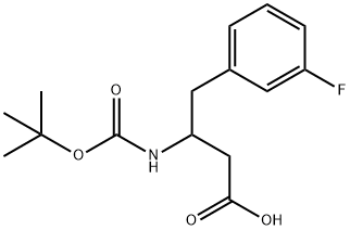 3-(Boc-amino)-4-(3-fluorophenyl)butyric Acid Struktur