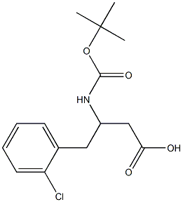 3-(BOC-氨基)-4-(2-氯苯基)丁酸 结构式