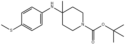 tert-butyl 4-methyl-4-((4-(methylthio)phenyl)amino)piperidine-1-carboxylate Structure