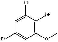 2-氯-4-溴-6-甲氧基苯酚, 1827620-20-1, 结构式