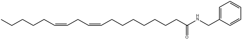 (9Z,12Z)-N-ベンジルオクタデカン-9,12-ジエンアミド 化学構造式