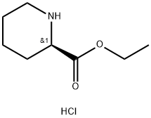 R-哌啶-2-羧酸乙酯盐酸盐, 183786-20-1, 结构式
