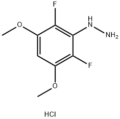 (2,6-二氟-3,5-二甲氧基苯基)肼盐酸盐, 1841081-46-6, 结构式