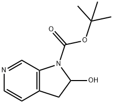tert-butyl 2-hydroxy-2,3-dihydro-1H-pyrrolo[2,3-c]pyridine-1-carboxylate Structure