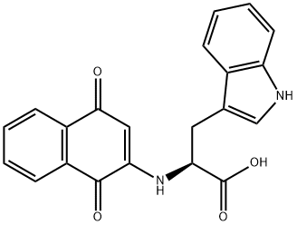 N-(1,4-Dihydro-1,4-dioxo-2-naphthalenyl)-L-tryptophan, 185351-19-3, 结构式
