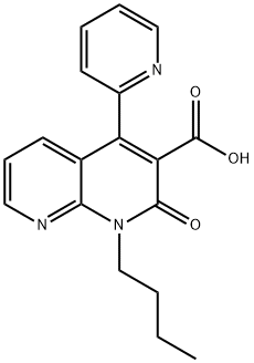 1-Butyl-2-oxo-4-(pyridin-2-yl)-1,2-dihydro-1,8-naphthyridine-3-carboxylic acid Struktur