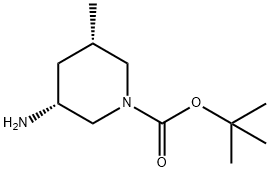 tert-butyl (3R,5S)-3-amino-5-methylpiperidine-1-carboxylate Struktur
