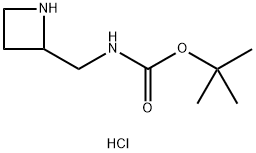 2-(N-BOC-アミノメチル)アゼチジン塩酸塩 化学構造式