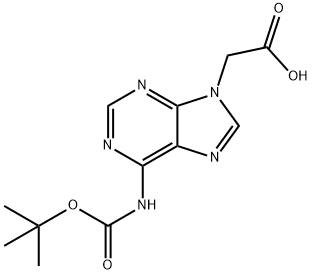 N6-Boc-adenosin-9-yl acetic acid Structure