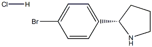 (S)-2-(4-ブロモフェニル)ピロリジン塩酸塩 化学構造式