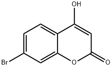 7-ブロモ-4-ヒドロキシ-2H-クロメン-2-オン 化学構造式