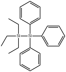 1,1,1-トリエチル-2,2,2-トリフェニルジシラン 化学構造式