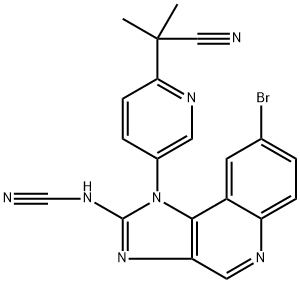 1879084-17-9 (E)-N-(8-溴-1-(6-(2-氰基丙烷-2-基)吡啶-3-基)-1H-咪唑并[4,5-C]喹啉-2(3H)-亚基)氰基酰胺