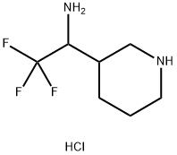 2,2,2-trifluoro-1-(piperidin-3-yl)ethanamine dihydrochloride, 1881331-20-9, 结构式