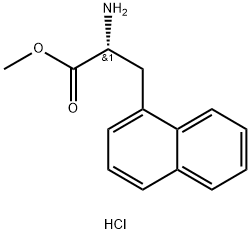 (R)-Methyl 2-amino-3-(naphthalen-1-yl)propanoate HCl 化学構造式