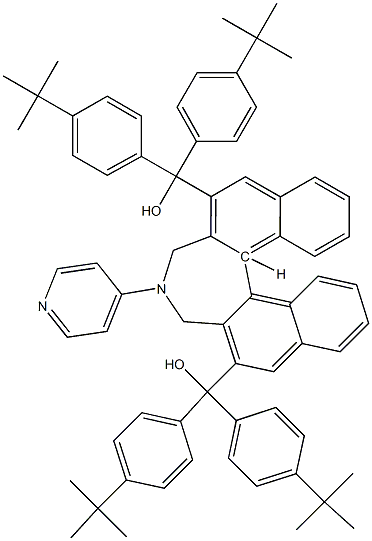 (S)-[4-(ピリジン-4-イル)-4,5-ジヒドロ-3H-ジナフト[2,1-c:1',2'-e]アゼピン-2,6-ジイル]ビス[ビス[4-(tert-ブチル)フェニル]メタノール] 化学構造式