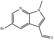 5-Bromo-1-methyl-1H-pyrrolo[2,3-b]pyridine-3-carbaldehyde,1883688-29-6,结构式