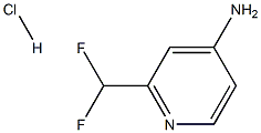 2-(二氟甲基)吡啶-4-胺盐酸盐 结构式
