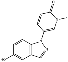 5-(5-hydroxy-1H-indazol-1-yl)-1-methylpyridin-2(1H)-one Struktur