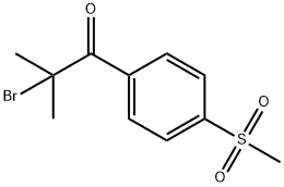 2-Bromo-2-methyl-1-[4-(methylsulfonyl)phenyl]-1-propanone Struktur