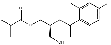 (S)-4-(2,4-difluorophenyl)-2-(hydroxymethyl)pent-4-en-1-ylisobutyrate Structure