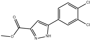 5-(3,4-二氯苯基)-1H-吡唑-3-羧酸甲酯, 192702-24-2, 结构式