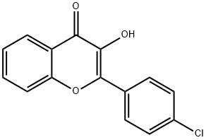 2-(4-chlorophenyl)-3-hydroxychromen-4-one Struktur