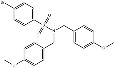 4-溴-N,N-双(4-甲氧基苄基)苯磺酰胺, 192767-23-0, 结构式