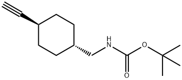 N-Boc-1-(trans-4-ethynylcyclohexyl)methanamine Structure