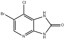 6-bromo-7-chloro-1H,2H,3H-imidazo[4,5-b]pyridin-2-one Struktur