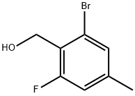 (2-Bromo-6-fluoro-4-methylphenyl)methanol Structure