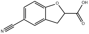 5-cyano-2,3-dihydrobenzofuran-2-carboxylic acid 结构式