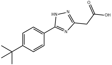 5-[4-(1,1-二甲基乙基)苯基]-1H-1,2,4-三唑-3-乙酸, 194419-32-4, 结构式