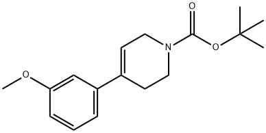 tert-butyl 4-(3-methoxyphenyl)-5,6-dihydropyridine-1(2H)-carboxylate Struktur