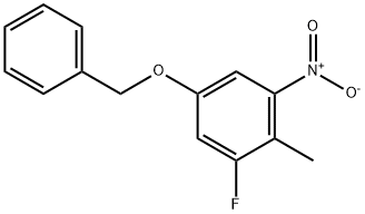 5-Benzyloxy-1-fluoro-2-methyl-3-nitro-benzene Struktur