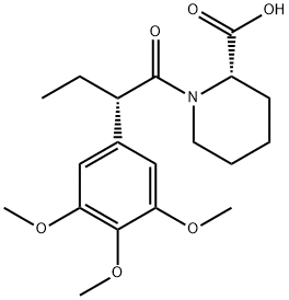 [S-(R*,R*)]-1-[1-oxo-2-(3,4,5-trimethoxyphenyl)butyl]-2-piperdinecarboxylic acid Struktur