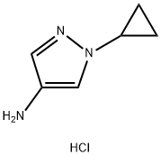 1-cyclopropyl-1H-pyrazol-4-aminehydrochloride Structure