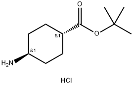 tert-butyl (1r,4r)-4-aminocyclohexane-1-carboxylate hydrochloride Structure